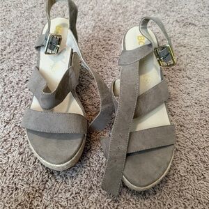 BCBGeneration Taupe Strappy Sandals